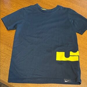 Nike Kids Black LeBron James  Tee with Yellow logo Accent- Cleveland